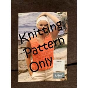 New Idena almedahls 5101 Sorbetto Pullover V Neck Sweater Vest Knitting Pattern